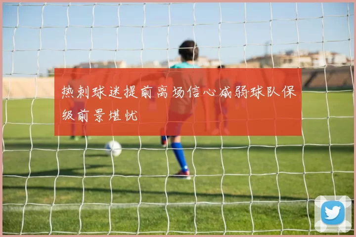 热刺球迷提前离场信心减弱球队保级前景堪忧